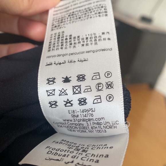 3.1 PHILIPP LIM twist crop top black Size :M - Picture 9 of 9